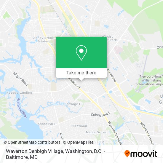 Mapa de Waverton Denbigh Village