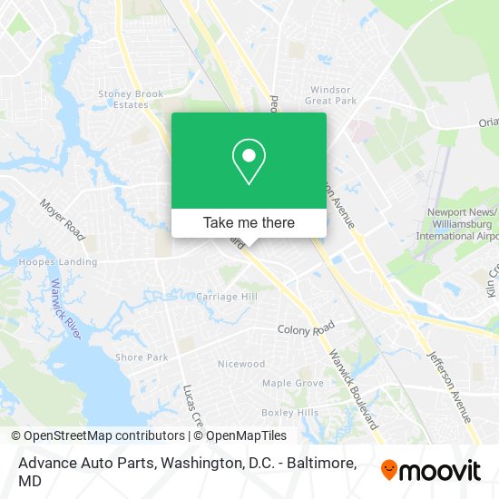 Mapa de Advance Auto Parts