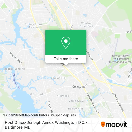 Post Office-Denbigh Annex map