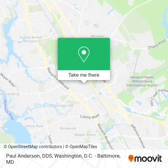 Paul Anderson, DDS map