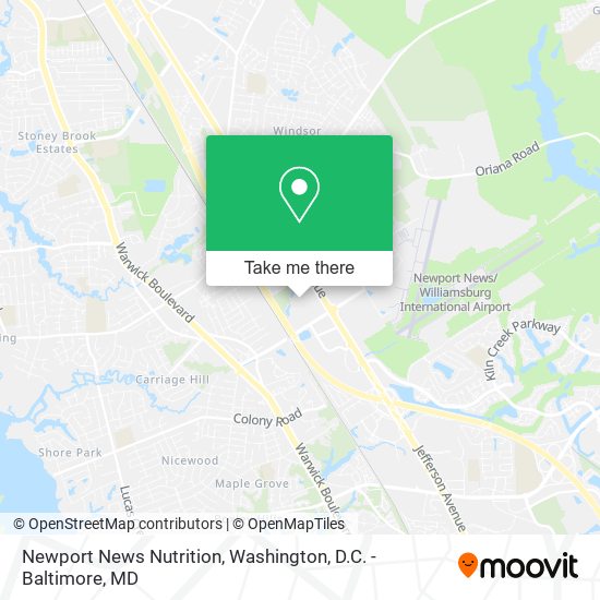 Mapa de Newport News Nutrition