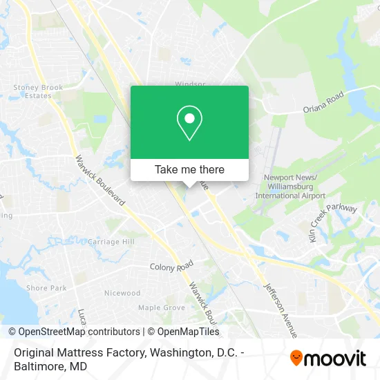 Original Mattress Factory map