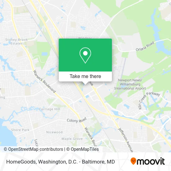 HomeGoods map