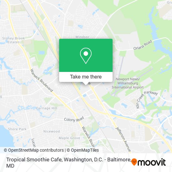 Tropical Smoothie Cafe map
