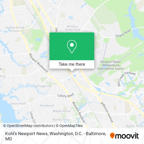 Mapa de Kohl's Newport News