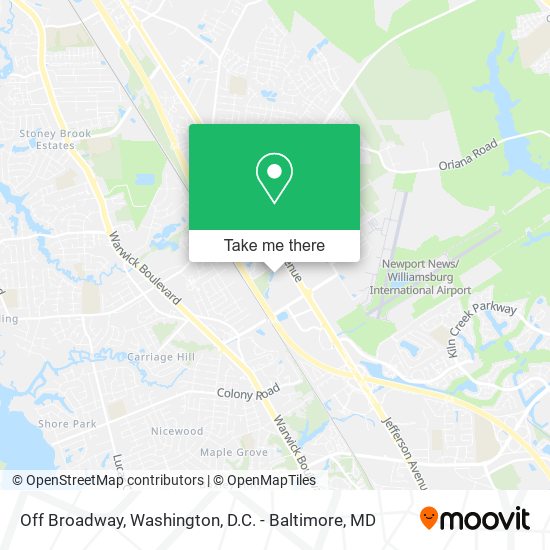 Off Broadway map
