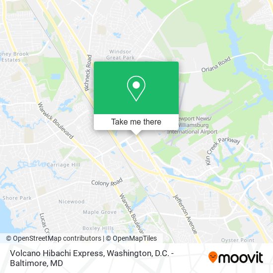 Volcano Hibachi Express map