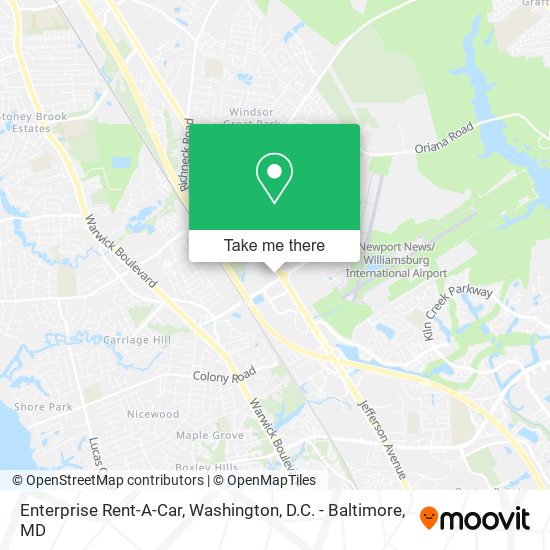 Enterprise Rent-A-Car map