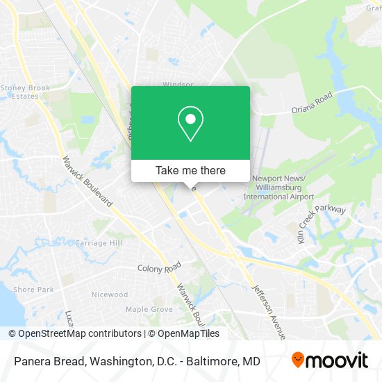 Panera Bread map
