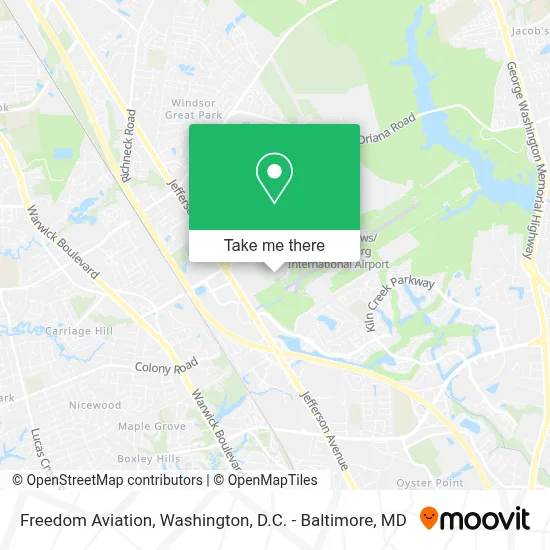 Freedom Aviation map