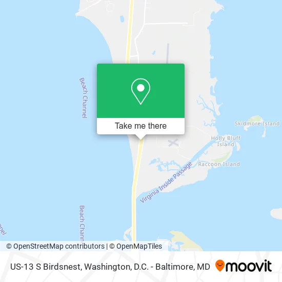 US-13 S Birdsnest map