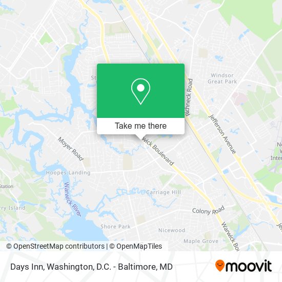 Mapa de Days Inn