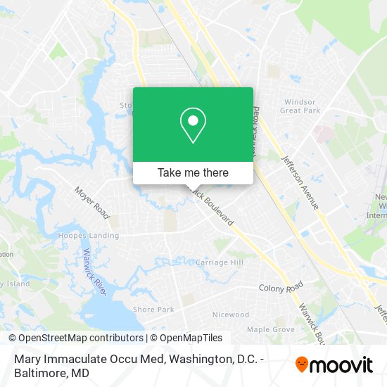 Mary Immaculate Occu Med map