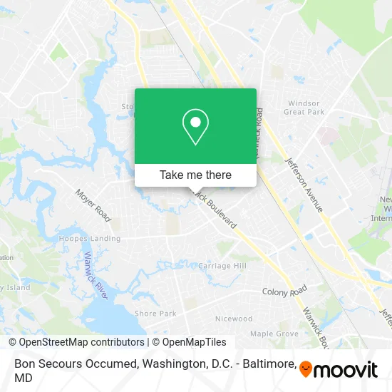 Bon Secours Occumed map