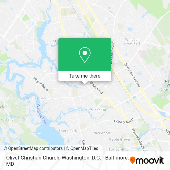 Olivet Christian Church map