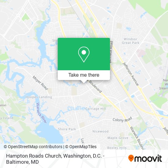 Mapa de Hampton Roads Church