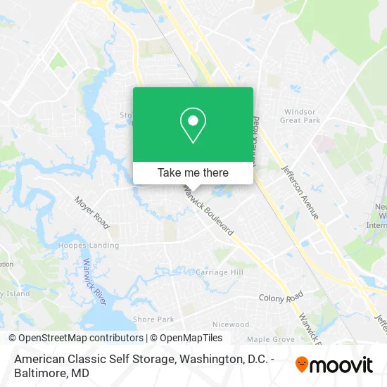 American Classic Self Storage map
