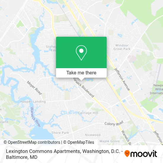 Lexington Commons Apartments map