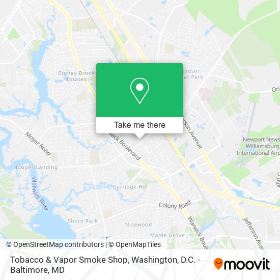 Mapa de Tobacco & Vapor Smoke Shop