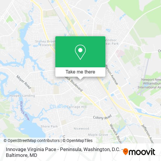 Mapa de Innovage Virginia Pace - Peninsula