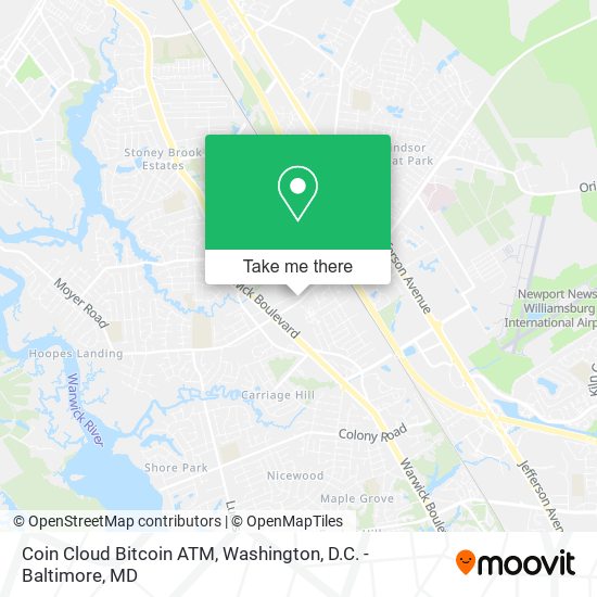 Mapa de Coin Cloud Bitcoin ATM
