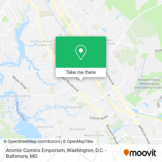 Mapa de Atomic Comics Emporium