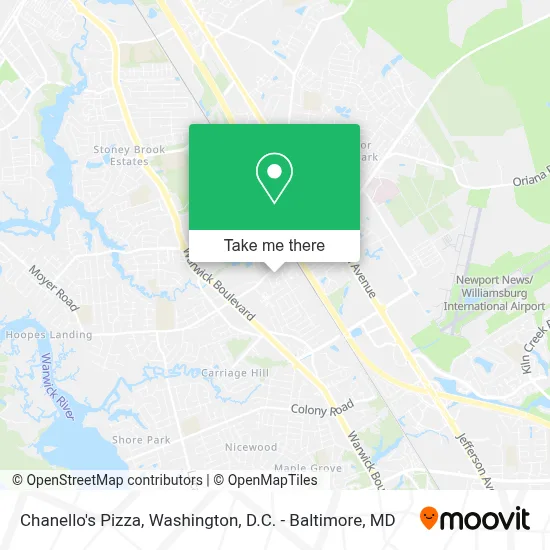 Chanello's Pizza map