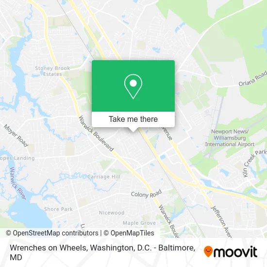 Wrenches on Wheels map