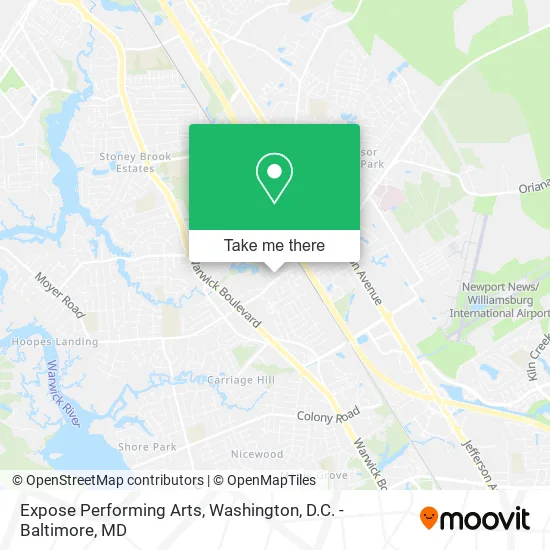 Expose Performing Arts map