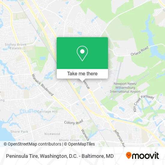 Peninsula Tire map