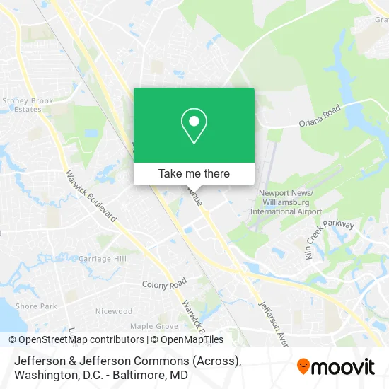 Jefferson & Jefferson Commons (Across) map