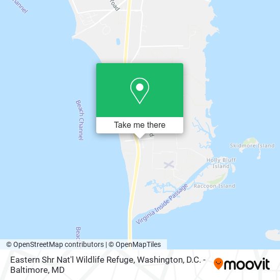 Mapa de Eastern Shr Nat'l Wildlife Refuge