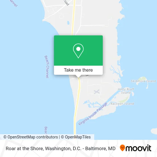 Roar at the Shore map