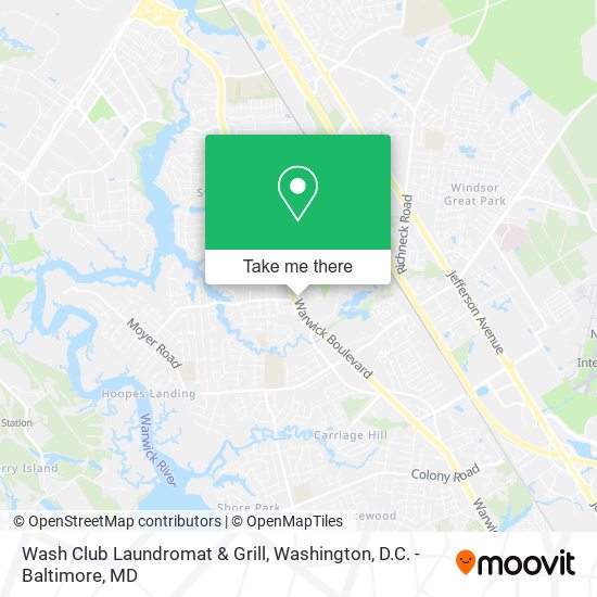 Wash Club Laundromat & Grill map