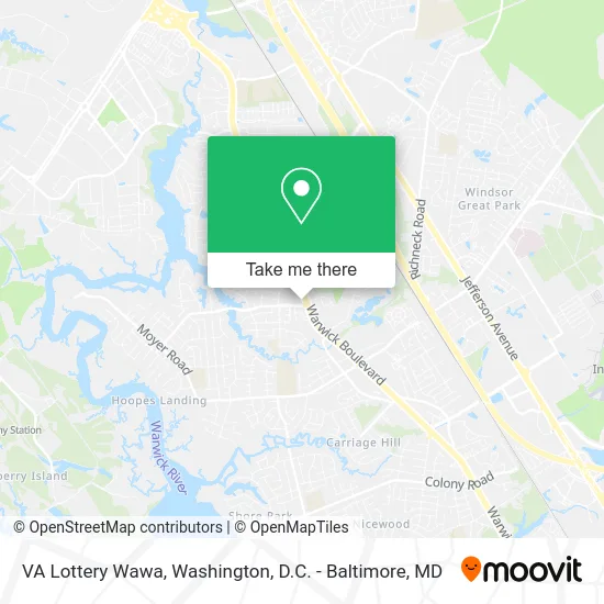 VA Lottery Wawa map