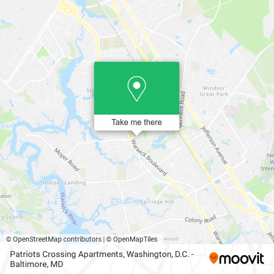 Patriots Crossing Apartments map