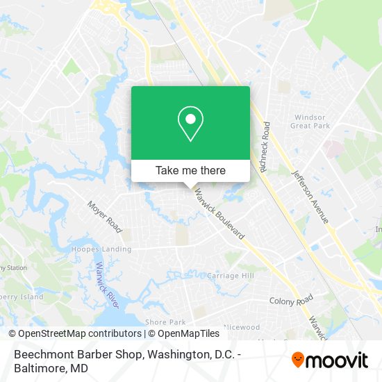 Mapa de Beechmont Barber Shop