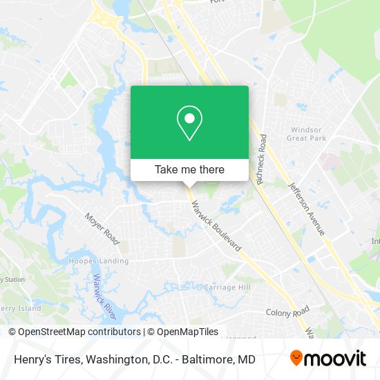 Henry's Tires map