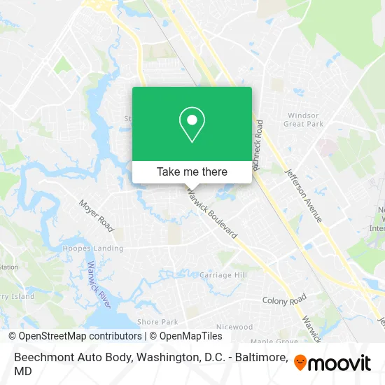 Beechmont Auto Body map