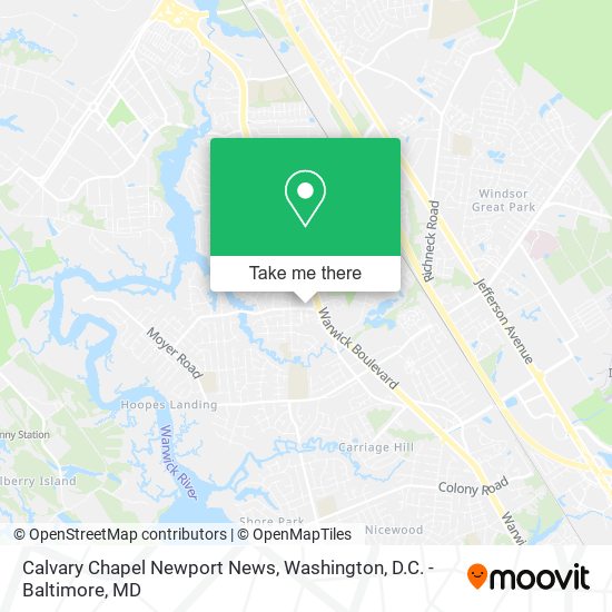 Mapa de Calvary Chapel Newport News
