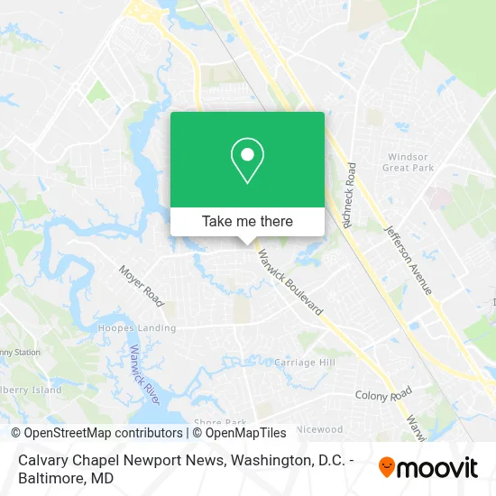 Calvary Chapel Newport News map