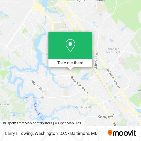 Larry's Towing map