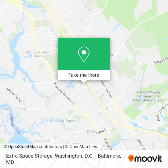 Extra Space Storage map
