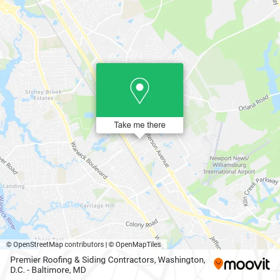 Premier Roofing & Siding Contractors map