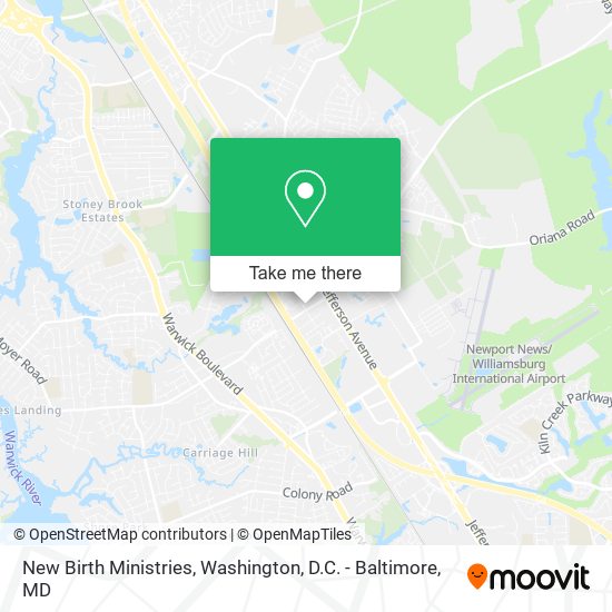 New Birth Ministries map