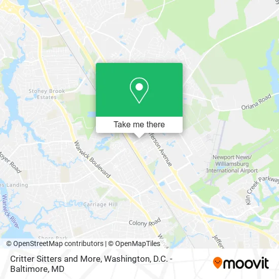 Critter Sitters and More map