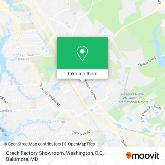 Mapa de Oreck Factory Showroom