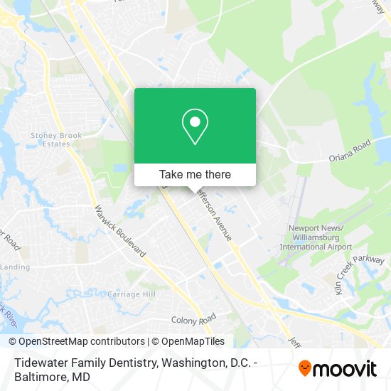 Tidewater Family Dentistry map