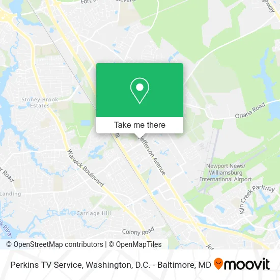 Perkins TV Service map