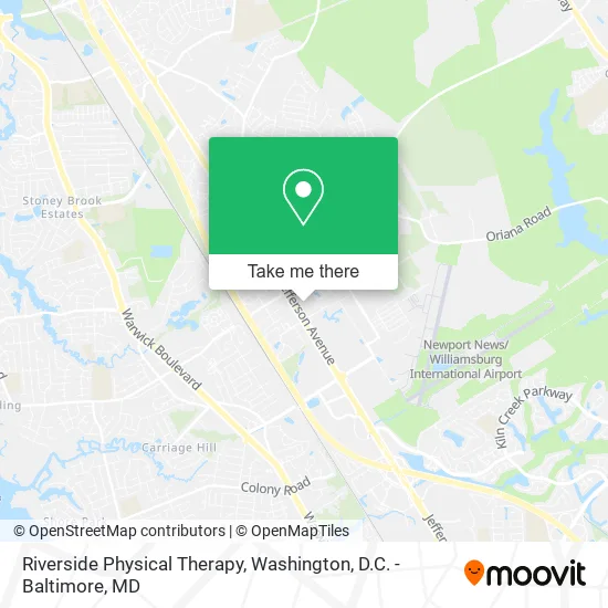 Riverside Physical Therapy map